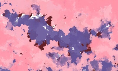 Abstract Pink and Blue Watercolor Background with Soft Pastel Hues and Dynamic Brush Strokes Suitable for Creative Design Work