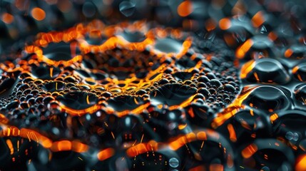 A Close-up Shot of a Abstract cultural cymatics, diverse sound-formed patterns