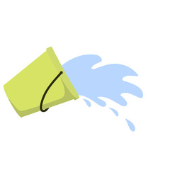 water spilled from the bucket