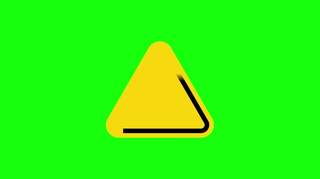 ISO Triangle Warning Sign: Fire Hazard Symbol 4K Animation sign