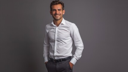 Obraz premium The handsome man posing
