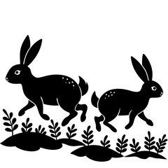 illustration of rabbits