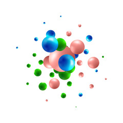 A pearl ball foat in the air Minimal style Cosmetic background product stand presentation 3d rendering. eps 10