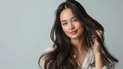 Naklejka premium The beautiful smiling woman