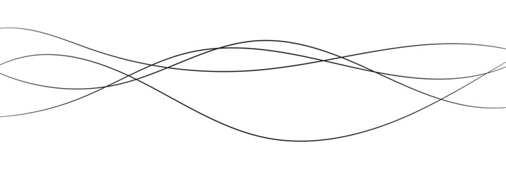Thin line wavy background. Abstract black lines wave curve motion on white background vector. EPS 10.
