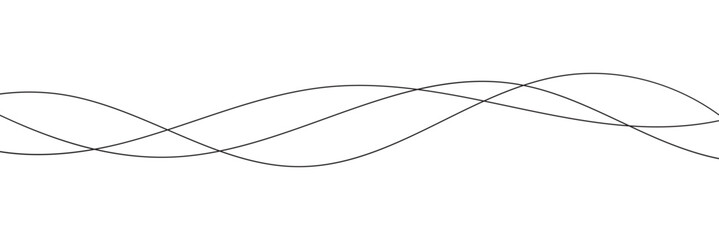 Thin line wavy background. Abstract black lines wave curve motion on white background vector. EPS 10.