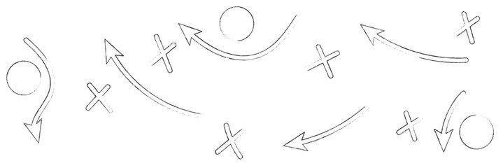 soccer tactics icon, game success strategy in football, scheme play, vector illustration on white background