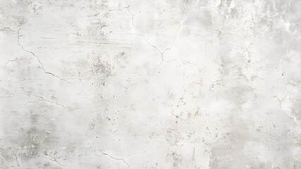Fototapeta premium A textured white concrete wall with cracks and rough patches, perfect for backgrounds, wallpapers, or design elements.