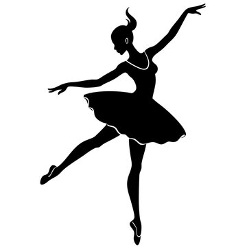 recommend clip art: ballerina-dancing-silhouette-on-white-background
