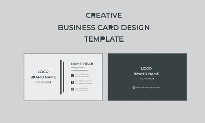 creative individual modern business card layout and classic professional business card design.