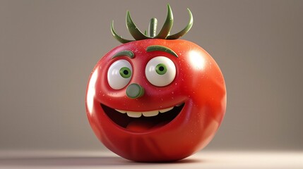 Cute cartoon tomato character