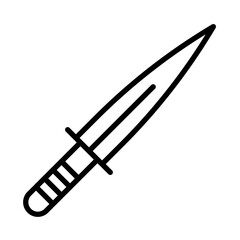 dagger icon linear logo mark in black and white