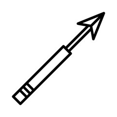 harpoon icon linear logo mark in black and white
