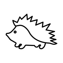 Hegdehog icon linear logo mark in black and white