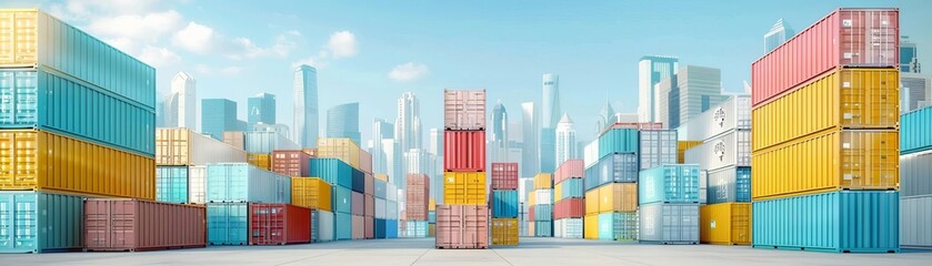 Capture the economic benefits of exporting goods to international markets through striking visuals