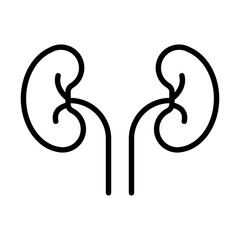 kidney icon linear logo mark in black and white