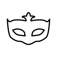 Mask icon linear logo mark in black and white