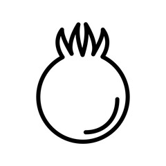 Naklejka premium pomegranate icon linear logo mark in black and white