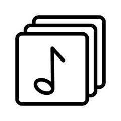 playlist icon linear logo mark in black and white