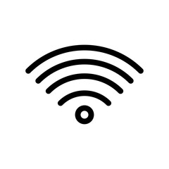 Wifi icon linear logo mark in black and white