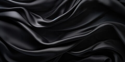 Black silk texture surface decorative background scene
