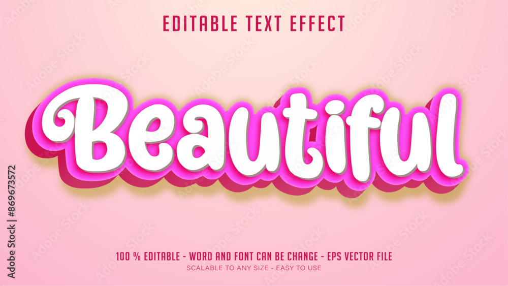 Poster beautiful editable text effect