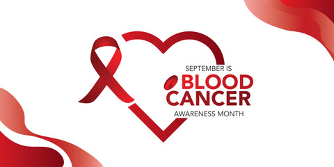 September is Blood Cancer Awareness Month Vector Illustration to raise awareness about our efforts to fight blood cancers including leukemia, lymphoma, myeloma and Hodgkin's disease