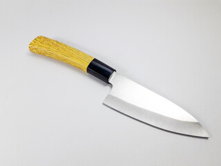 stainless steel kitchen knife isolated on white background