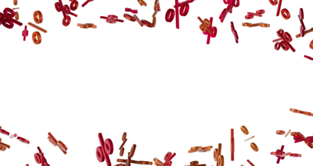 3d Sales icons floating in the air 3D rendering