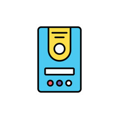 Uninterrupted Power Supply icon design with white background stock illustration