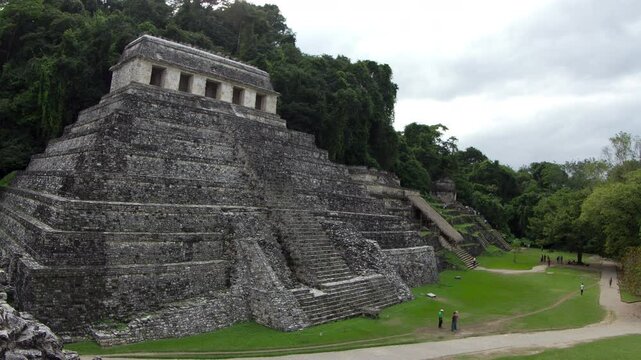 mayan ruins at palenque, chiapas, mexico