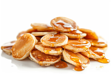 A stack of pancakes with syrup on top