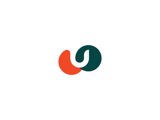 Initial letter U linked circle. U design. U letter logo design. Pro Vector 