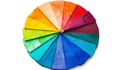 Obraz premium A painting of a rainbow with a brush stroke of red in the middle isolated on a white background