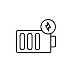 Battery icon design with white background stock illustration