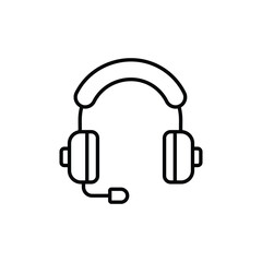 Headphones icon design with white background stock illustration