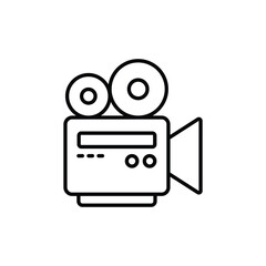 Video Camera icon design with white background stock illustration