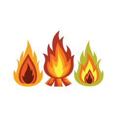 flames vector illustration