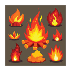 flames vector illustration