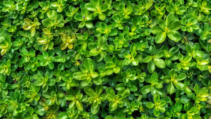 Fototapeta premium Lush green hedge wall with small leaves in garden eco friendly evergreen background with copy space for text or ads