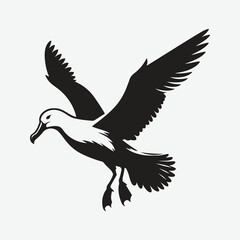 Fototapeta premium Majestic Albatross Silhouette: Capturing the Grace of the Skies