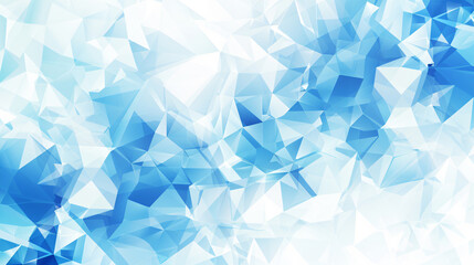 Abstract background with blue and white low poly shapes, 3D rendering. Modern geometric wallpaper design in the style of for business presentation cover or poster template.


