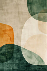 Minimalist abstract art print. Watercolor wall art. Modern painting. Created with Generative AI technology