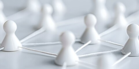 Obraz premium Diverse team connects through strong network fostering cooperation communication and support. Concept Team Building, Networking, Communication, Support, Diversity