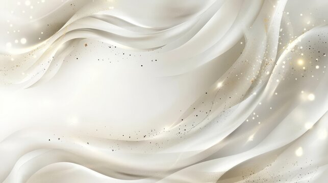 Elegant design template with a luxury white background and sparkling elements, ideal for upscale advertising presentations