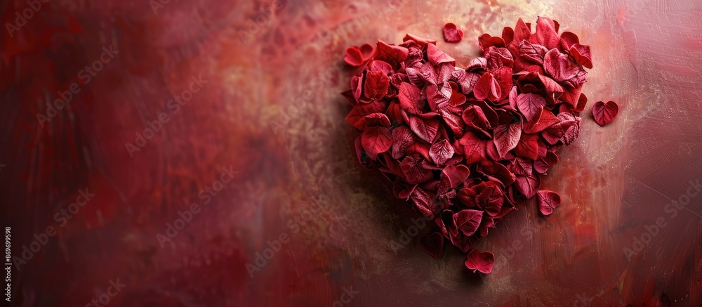 Fototapete valentine's day themed background with a heart texture in a photo with copy space image.