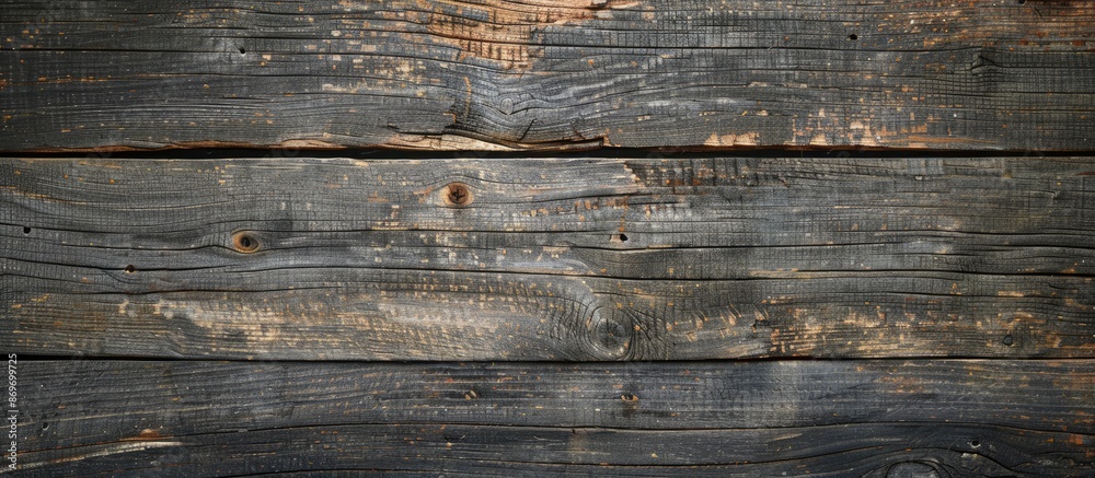 Poster An appealing horizontal background showing the intricate texture of aged wooden boards with space for adding images. Copy space image. Place for adding text and design