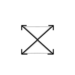 Minimalistic Black Hourglass outline 