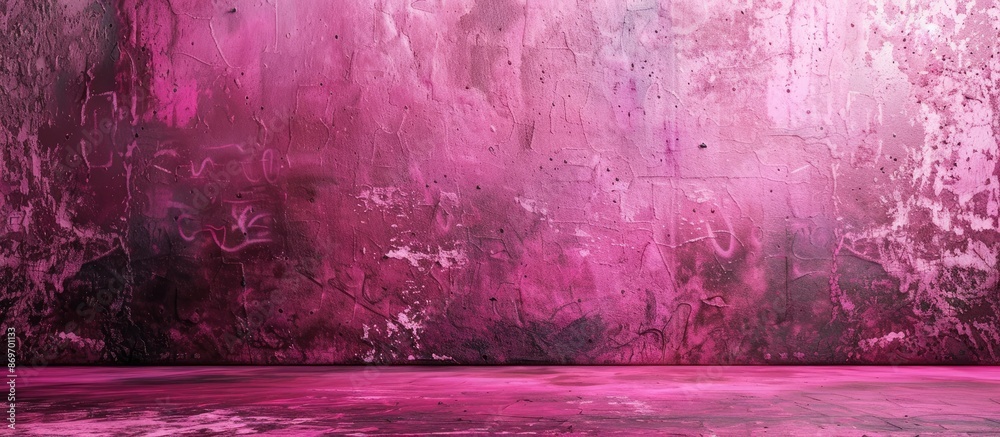 Poster dark pink cement wall providing an abstract background with copy space image.