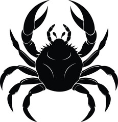 Crab silhouette vector illustration 